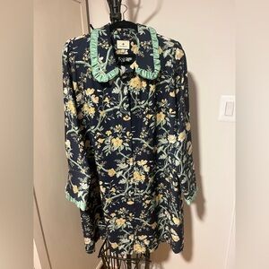 Tuckernuck Dress Night Bloom Twiggy Navy Button Down new without tags